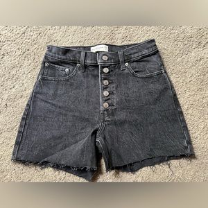 Abercrombie & Fitch High Rise Black Denim Shorts….Size 25/0…NWT